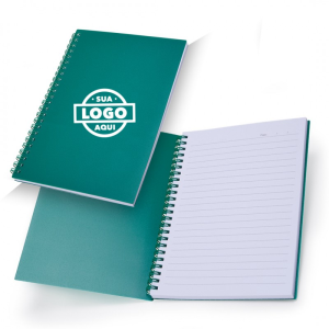 Caderno Escolar A5 Personalizado Capa Dura 15,5x21,0 Capa 4/0 - Miolo Padrão PB  Wire-o 
