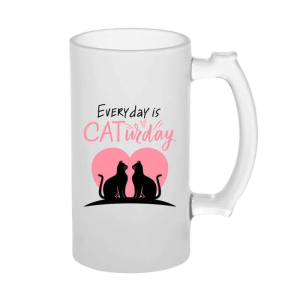 Caneca de Chopp Jateada Vidro 473ml Jateado Sublimação  