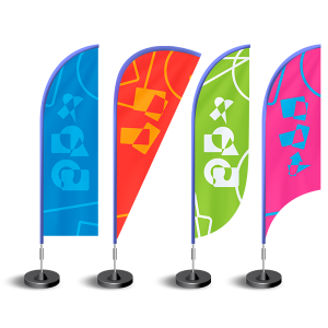 Wind Banner Oxford 3,00m 4/0 Sublimação  